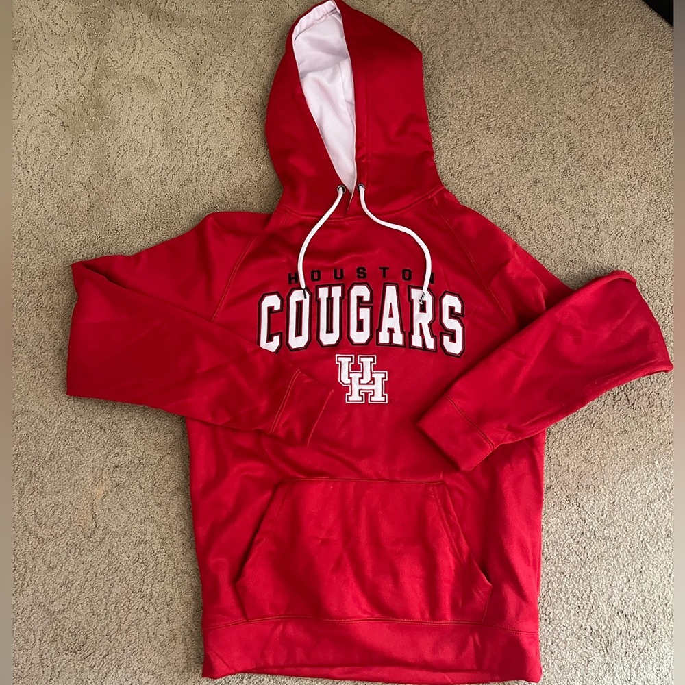 UH Colosseum Vibrant Red and Crisp White Hoodie